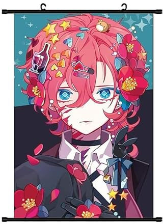Chukamalilayi Bungo Stray Dogs Anime Scroll Paintings Dazai Osamu/Nakajima Atsushi/Nakahara Chuuya Hänge-Poster Wandkunst Drucke Dekoration Bilder (typ1)