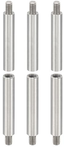 PATIKIL 6pcs M4 Separadores Roscados, M4*35+6mm Tornillo de Extensión de Acero Inoxidable Tuerca Pilar Macho Hembra Tornillo, Adaptadores de Rosca Macho Hembra Métrica, 4x6mm(ID*OD)