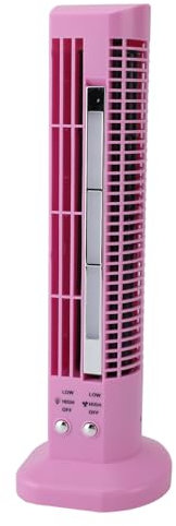 OPPWONG Turmventilator, Mini-Desktop, Flügellos, Geräuscharm, USB-betrieben, Oszillierender Turmventilator, Turmventilator für Schlafzimmer, Flügellos, für Arbeit, Freizeit (PINK)