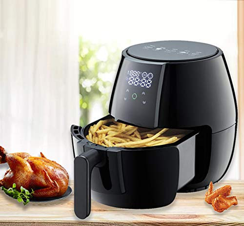 AJYBYUKJ Oil Free Digital Display Air Fryer Oil Free Cooking Touchscr Air Fryer een panel 6-in-1 low fat home cooking 5L air friggit black-5L (Black 5L) (Black 5L) lofty ambition Beauty Comes