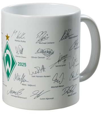 SV Werder Bremen SVW Tasse Becher Kaffeetasse Signature Unterschriften Autogramme ** Team 2024/2025 **