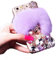Plush Case for iphone 12 Pro Max, Luxury 3D Civet Cat Fox Fluffy Soft Warm Beaver Rex Rabbit Hair Fur Rhinestones Glitter Gemstone Women Girls Case for iphone 12 Pro Max 6.7 inch 2020 (Light Purple)
