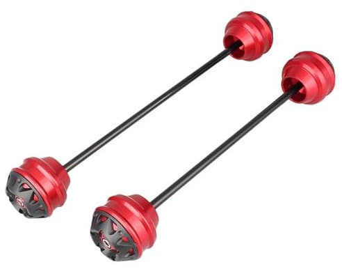 Slider Forcella Moto per Kawasaki Z750 2007-2010 2011 2012 2013 Accessori di Protezione Forcella per ASSE Anteriore E Posteriore per Moto(Front-Rear Red)