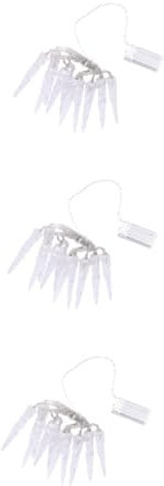 OKUMEYR 3stücke Eiszapfen Lichterkette Warmweiß Für Garten Und Innenbereich Dekorative Fairy Lights Für Hochzeiten Und Installieren Und Energieeffizient