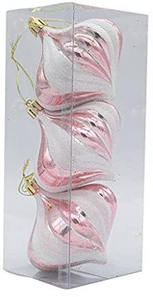 3 Stück personalisierte Zwiebel-Szenen-Kugeln mit Gewinde, bruchsicher, Baumschmuck, Anhänger, Weihnachtsfest