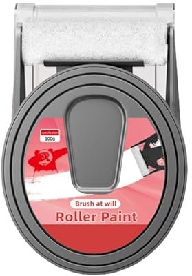 Wall Repair Rolling Brush, White Paint for Walls,White Wall Paint,White Paint Roller Touch Up Roller Design Strong Covering Power No Powder Falling or Sagging Easy to Apply (100g)