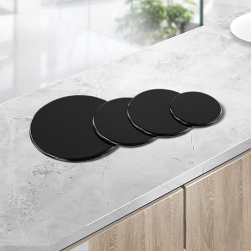 Tapa para quemador de gas, kit de cubierta de quemador de gas, para cocinas de gas medianas, juego de 4 piezas de 55 mm, 75 mm, 100 mm (plano)