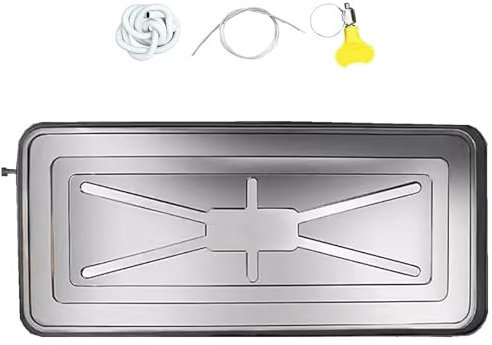Vassoio di Raccolta Condensa in Acciaio Inox per Condizionatori – Vaschetta Universale per Scarico Acqua – Compatibile con Pompe di Calore e unità EsterneSilver,3P : 92 * 44CM