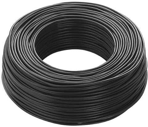 Cavo Elettrico Unipolare Isolante FS17 Matassa da 100 MT per impianti casa aziende edili Colore Nero-Marrone-Giallo/Verde (1,5 mm) (NERO)