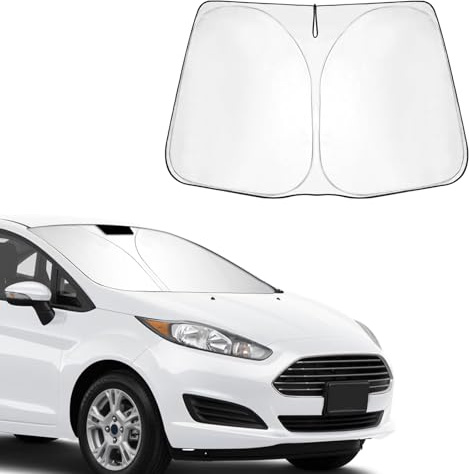 BSTW Parasol de Parabrisas para Ford Fiesta MK7 2008-2016 Parasol Plegable con Aislamiento Térmico y Protección UV, Compatible con Ford Fiesta MK7 ST
