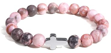 VGWON Idée Cadeau Femme Bracelet Perle Pierre Naturelle Bijou | Cadeau d’anniversaire, Noël, Nouvel‑An et Saint‑Valentin pour Jeune Fille, Fille, Meilleure Amie Petite Amie