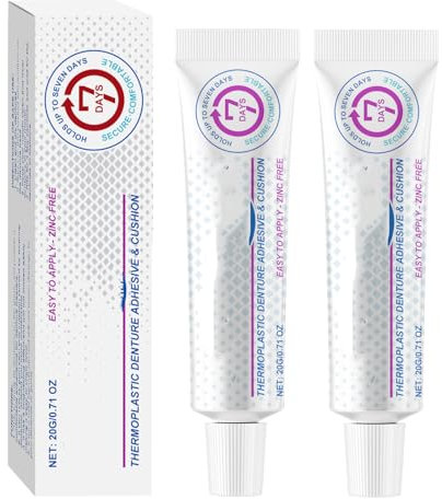 Adheza Colle Adhésif Pour Dentier, Adheza Fixation Dentaire, AdhezaAdhésif Thermoplastique, Thermoplastic Dentureadhesive, Dentureadhesive - Strong Hold Denture Adhesivecream (2PCS)