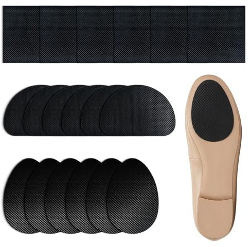 18PCS Anti Rutsch Sohle Pads Sohle Pads in drei Formen, 95×65 mm Oval, 90×60 mm Halbkreis, 65×65 mm Quadrat, je 1 mm dick, ideal zur schuhsohlen reparatur, robuste gummisohlen zum aufkleben für glatte