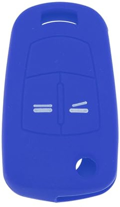 INFINAUTO Bleu Silicone Clé Voiture Étui pour Opel Corsa D 2006-2014 - 2 Boutons Télécommande Clé Porte-Clés Étui