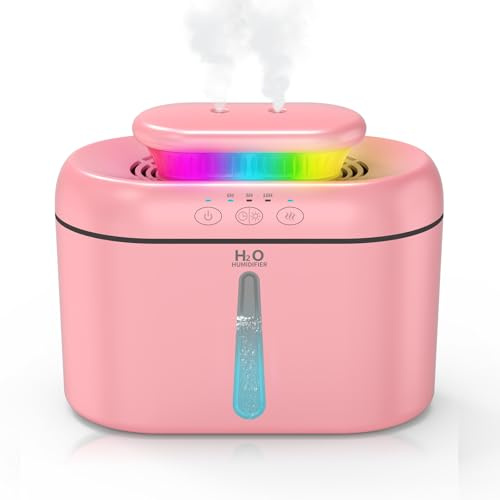 Luftbefeuchter,Luftbefeuchter Schlafzimmer für kinderzimmer (Dunkles Rosa) | 2L Air humidifier raumbefeuchter baby pflanzen for bedroom vernebler for plants Ruhig,Benötigt Stromanschluss zum Betrieb