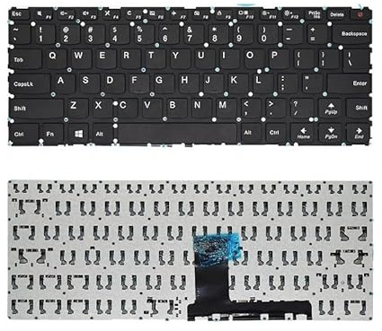 QFFOZSW Griechisch-russische Tastatur für IdeaPad 110-14ACL, 14IBR, 14AST (ohne Rahmen) Einfach auszutauschen(US New Power KeyCap)