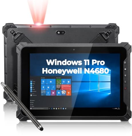 MUNBYN 2026 Rugged Tablet IRT07, 10.1 Zoll Windows 11 Pro, 8+128 GB, Intel N5100, IP65, wechselbarer Akku, für BAU & Industrie, 2Y Schutz