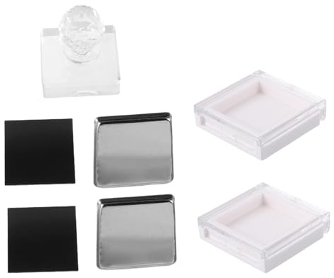 Tofficu 2 Pezzi Palette Magnetica per Ombretto con Chiusura Calamita Custodia per Ricarica Compatta e Pratica per Quotidiano