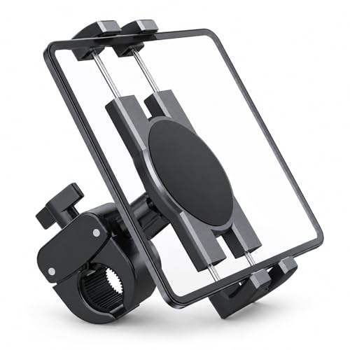 GERUI Tablet Holder Bicycle, 2-in-1 Mobile Phone and iPad Holder for Handlebars, 360° Adjustable, for Treadmill, Exercise Bike, Scooter, Indoor Training and Navigation