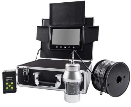 KOESRXNQW 20/50/100M 360 Panning Underwater Camera Fish Finder Under 1000TVL Night Vision Water Fishing 36LED High Definition Imaging(F08A-100m-DVR)
