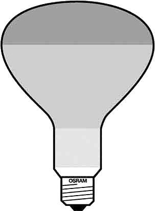 OSRAM 250W SICCATHERM Infrarot-Wärmestrahler E27 R125