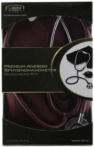 NCD Medical/Prestige Medical Set mit Aneroid-Manometer und Doppelkopf-Stethoskop, Burgunder