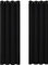 Deconovo Curtains 72 drop Eyelet Thermal Insulated Bedroom Black out Panels Ring Top Blackout Window Treatment for Kids 46 x 72 Drop Inch Black 2 Panels