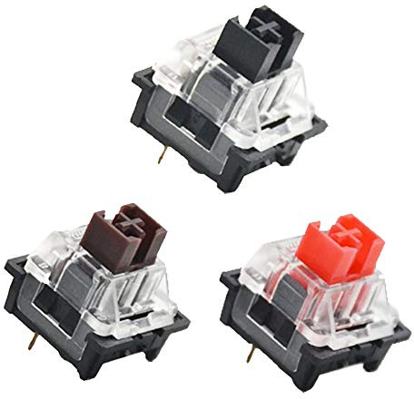 Outemu (Gaote) Marron Switch 3 broches Keyswitch DIY commutateurs remplaçable pour clavier de jeu mécanique (20 pcs) brown-red-black