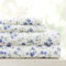 4-teiliges California-King-Bettwäsche-Set (hellblaues Blumenmuster) – Schlafen Sie besser als je zuvor mit diesen ultraweichen und kühlenden Bettlaken für Ihr Cal King Size Bett – tiefe Tasche für