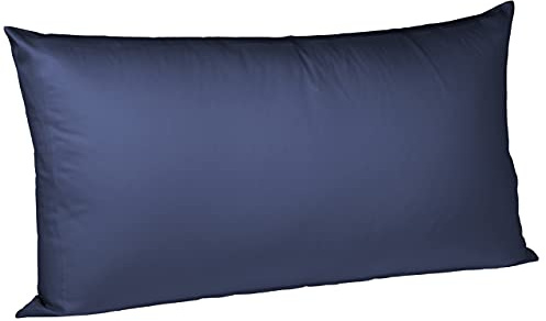 fleuresse Baumwolle Leinen Kissenbezüge Provence, Größe:40x80 cm, Farbe:6544 Dunkelblau