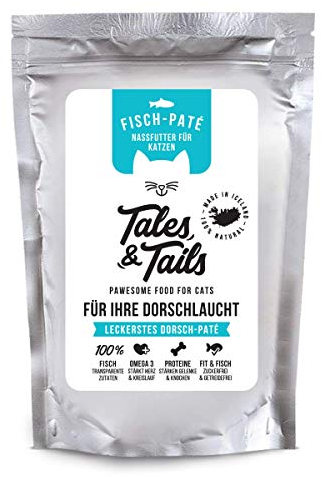 Tales & Tails® - Nassfutter für Katzen getreidefrei 100% Fisch pur, 100g (Dorsch)