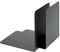 Alco-Albert 4302-11 Buchstützen aus Metall, 130 x 140 x 140 mm, 1 Paar, schwarz (8, schwarz)