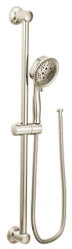 Moen Polished Nickel Eco-Performance Handheld Showerhead with 69-Inch-Long Hose Featuring 30-Inch Slide Bar, 3667EPNL
