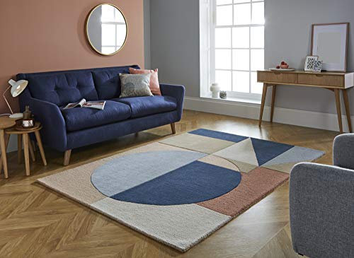 Flair Rugs Moderno Esre Teppich, 100 % Wolle, handgeschnitzt, mehrfarbig, 160 x 230 cm