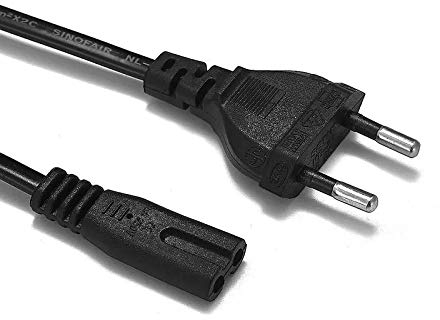 helpers lab Stromkabel Radio IEC C7 Netzkabel 1,2 m Eurostecker auf 2-pin Euro Doppelbuchse gerade; schwarz für PS3, PS4, Lampe, Drucker