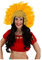 narrenkiste O46030-14 gelb-Gold Damen Rio Samba Kopfschmuck mit Federn