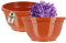 KADAX Bac à fleurs rond en plastique résistant aux intempéries pour extérieur, bac funéraire, bac à billes léger pour fleurs, bac à fleurs (ø 26 cm, terre cuite), Terracotta
