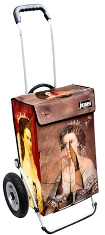 James® Einkaufstrolley modern Design Sissi-Broken, bunter Einkaufswagen, Hackenporsche, Shopping-Lifestyle, LKW-Plane, 50kg Tragkraft, Grosse Räder, Made in Österreich!