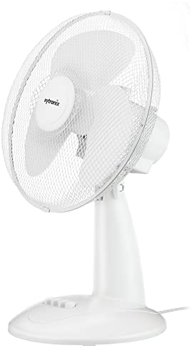 VYTRONIX DF12 45W 12 Inch Desk Fan | 3 Speed Settings | 30cm Compact Portable Fan with Oscillating Function and Tilt Adjustment for Home, Office, Living Room and Bedroom