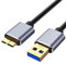 Eono Cable USB Micro B para Disco Duro Externo, 1m 5Gbps Tipo A a Micro B Macho Cable de Sincronización Compatible con Galaxy S5, Toshiba Canvio, WD, Seagate