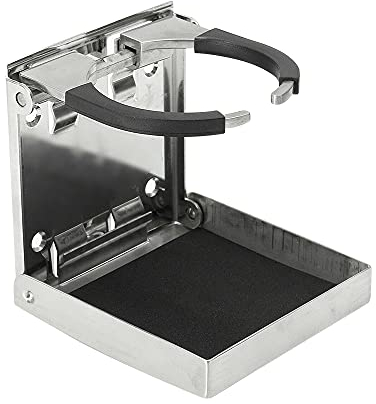 Acesunny 2 x Edelstahl Getränkehalter Dosenhalter Becherhalter Flaschenhalter Auto Boot Becherhalter Getränkehalter Klappbar Halter Für Boot Marine