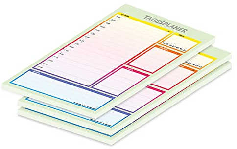 PRICARO Tagesplaner System, bunt, A5, 3 Stück