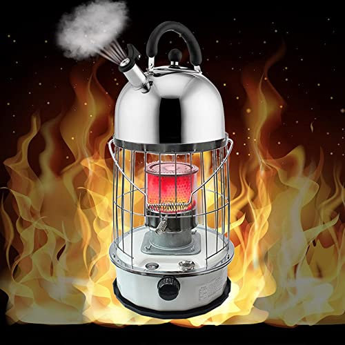 XFAK Terrassen Petrolium Heizstrahler Innenräume Draussen Tragbares Edelstahl Petroleumofen Heizstrahler Große Petroleumheizung，Fassungsvermögen: 6L (Size : 1 x Wick)