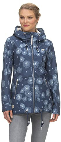 Ragwear SUMMER RELOVED REMAKE Damen Frauen Parka,Mantel,Übergangsmantel,Übergangsjacke mit Kapuze,Schwarz,L
