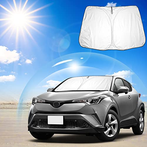 Ruiya Parasol para Parabrisas Delantero Compatible con Toyota C-HR CHR | Hybrid 2016-2024 2025 Parasol Coche Delantero Anti UV Rayos Parabrisas de Coche Parasol Protección Solar para CHR Accesorios