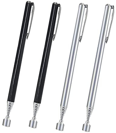 SyiXute 4 Stück Magnetische Teleskopstab,Zugkraft 1KG Verstellbare Magnet Teleskopstab Bis Zu 65 cm,Edelstahl Magnetheber für Magnetstab Abholung von Kleine Metallteile