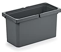 Naber Mülleimer | Modell 8012329 | Volumen 10L | 183 x 382 x 216 mm | Kunststoff Anthrazit