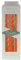 Lackierte Kerzen Tortiglione Ø 2,2 cm H 21 cm - 3 Stück - Orange