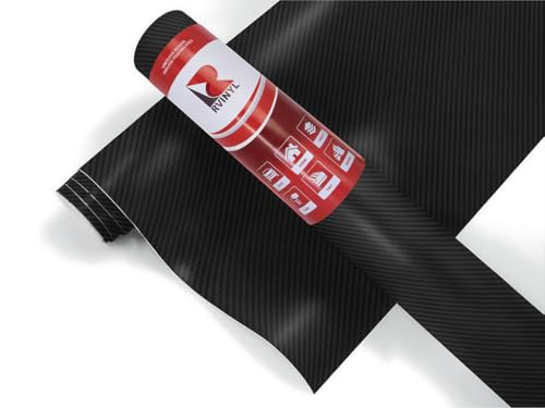3M 2080 Series CF12 - Pellicola in vinile per auto, in fibra di carbonio, doppia fusione, goffrata, 3 m x 0,3 m, colore: nero