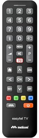 Meliconi | Telecomando universale per tv Easytel TV NEW - comanda anche le funzioni di base delle Smart TV.